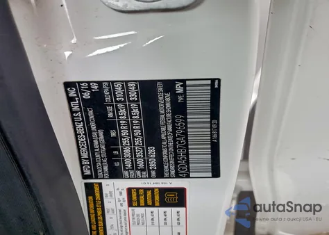 2016 Mercedes-Benz Gle 350 4Matic из США, поврежденный, VIN 4JGDA5HB7GA796599